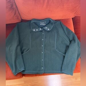 Outdoor Voices Deep Green Fleece Jacket